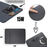 15W Wireless Charging Mouse Pad with Phone Stand — view 2