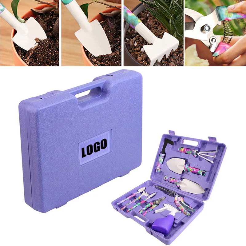 Ten-Piece Gardening Tool Set with Case