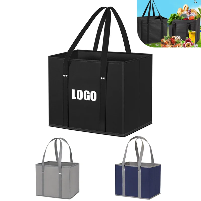 Collapsible Non-Woven Shopping Basket Tote