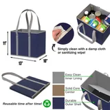 Collapsible Non-Woven Shopping Basket Tote — view 2
