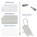 Aluminum Luggage Tag with Cable — view 2