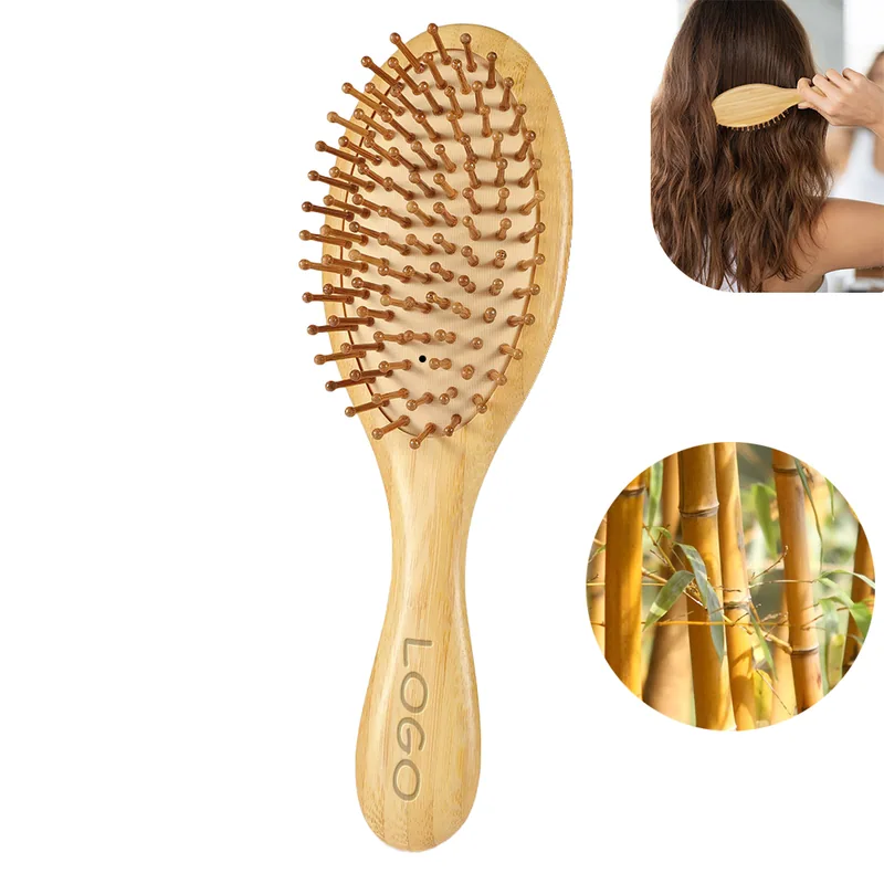 Bamboo Hair Brush with Cushioned Base