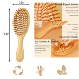 Bamboo Hair Brush with Cushioned Base — view 2