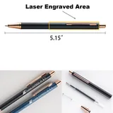 Matte Aluminum Pen with Rose Gold Accents — view 2
