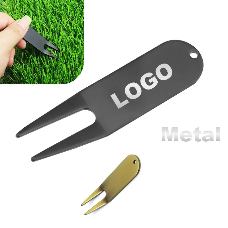Curved Metal Golf Divot Tool