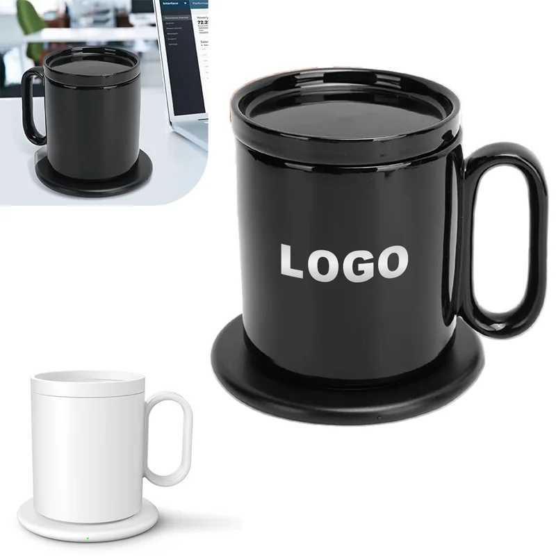 12 oz Ceramic Mug with USB-C Warming Base
