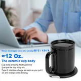 12 oz Ceramic Mug with USB-C Warming Base — view 2