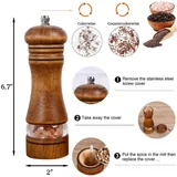 Wooden Pepper Grinder with Ceramic Core — view 2