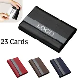 PU Leather and Steel Card Case with Magnetic Closure