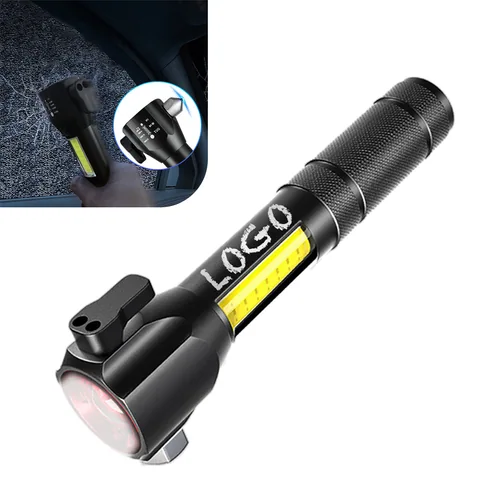 Car Flashlight with Hammer and Belt Cutter
