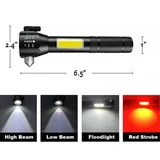 Car Flashlight with Hammer and Belt Cutter — view 2