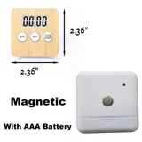 Bamboo-Front Digital Kitchen Timer — view 2