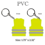 Reflective Vest-Shaped PVC Keychain — view 2