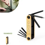 Folding Hex Key Set with Bamboo Handle