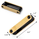 Folding Hex Key Set with Bamboo Handle — view 2