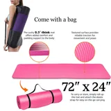 72-Inch NBR Yoga Mat with Carry Bag — view 2