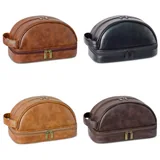 Double-Zip PU Leather Toiletry Bag — view 3