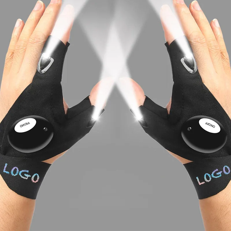 LED Flashlight Gloves with Adjustable Straps