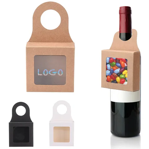 Kraft Wine Bottle Hanging Gift Box