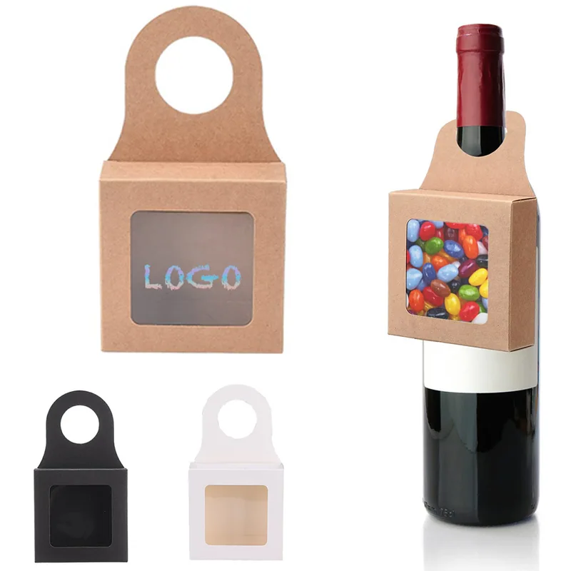 Kraft Wine Bottle Hanging Gift Box