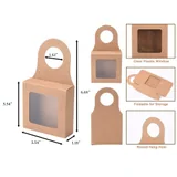 Kraft Wine Bottle Hanging Gift Box — view 2