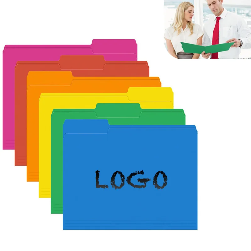 A4 Tabbed Paper File Folder