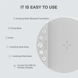 White Noise Speaker with Wireless Charging — view 2
