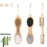 Four-Sided Bamboo Foot Care Tool