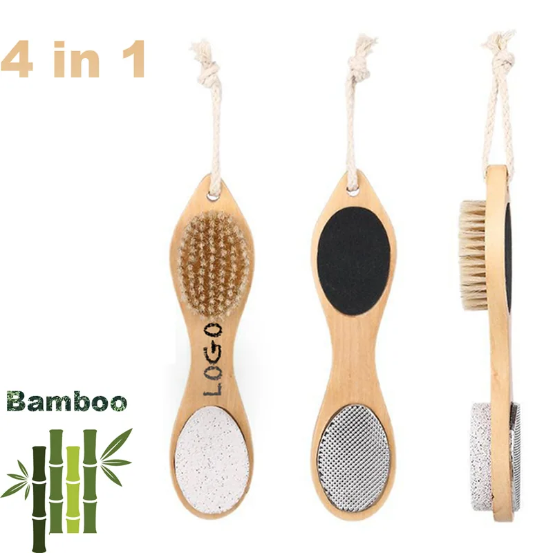 Four-Sided Bamboo Foot Care Tool