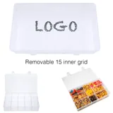 Clear Storage Box with Removable Dividers
