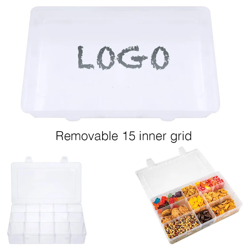 Clear Storage Box with Removable Dividers