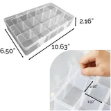 Clear Storage Box with Removable Dividers — view 2