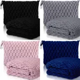 60-Inch Flannel Blanket with Zip Pouch — view 3