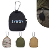 Mini Oxford Zipper Pouch with Carabiner