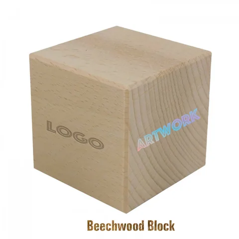 Natural Beechwood Cube Block
