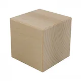Natural Beechwood Cube Block — view 3