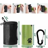 Fabric Dog Waste Bag Dispenser with Clip — view 2