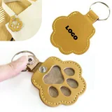 Paw-Shaped Pet Fur Keepsake Keychain