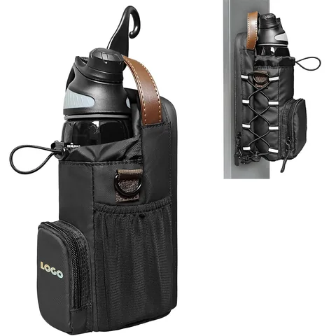 Magnetic Water Bottle Carrier with Pockets