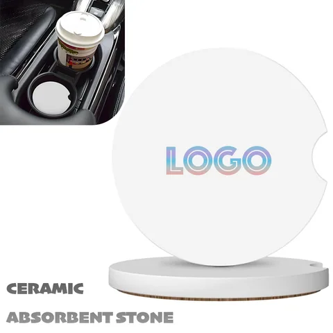 Ceramic Car Cup Holder Coaster with Notch