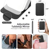 Folding Tabletop Mirror with Three Viewing Positions — view 2