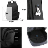 Laptop Backpack with Front and Side Pockets — view 2