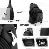 Nylon Crossbody Bag with Vertical Front Pocket — view 2