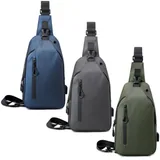 Nylon Crossbody Bag with Vertical Front Pocket — view 3