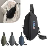 Nylon Crossbody Bag with Concealed Pocket