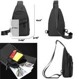 Crossbody Sling Bag with Cable Outlet — view 2
