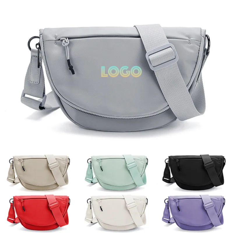 Crescent Crossbody Bag with Wide Strap