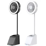 Wireless Charging Desk Fan with Light and Pen Holder — view 3