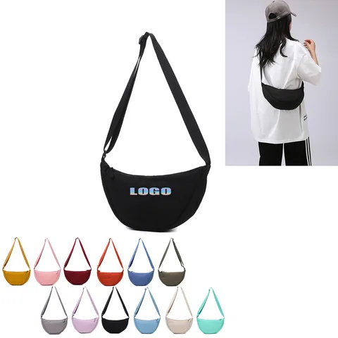 Nylon Crescent Crossbody Bag