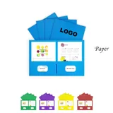 Two-Pocket Paper Folder with Business Card Slot